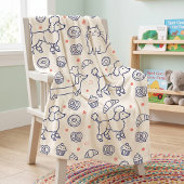Poodles Dachshunds & Donuts Fleecedecke