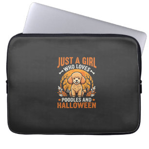 Poodles Halloween Mädchen Hunde Liebhaber Design_1 Laptopschutzhülle