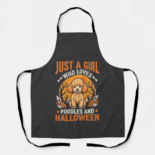 Poodles Halloween Mädchen Hunde Liebhaber Design_1 Schürze