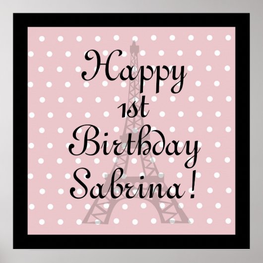 Poodles in Paris Pink Poster (Vorne)