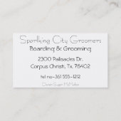 Poodles in Red Convertible Scripte Visitenkarte (Rückseite)