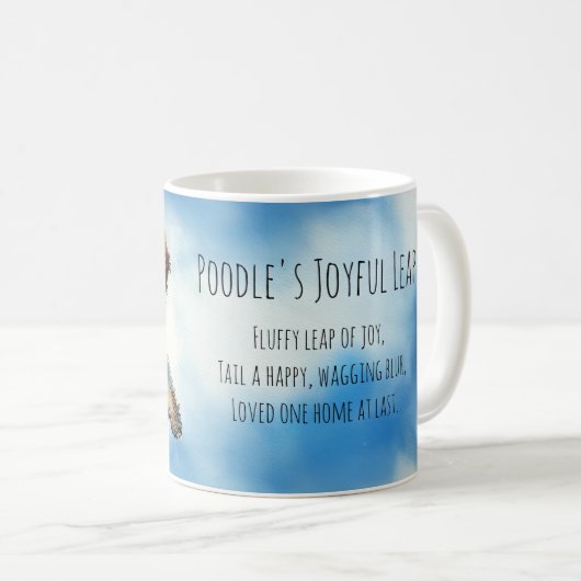 Poodle's Joyful Leap Tasse (VorderseiteRechts)