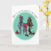 Poodles n Diamonds Karte (Gelbe Blume)