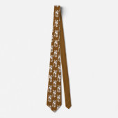 Poodles on Brown Background Tie Krawatte (Vorderseite)