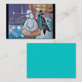 Poodles Paris Café Business Card Visitenkarte (Vorne/Hinten)