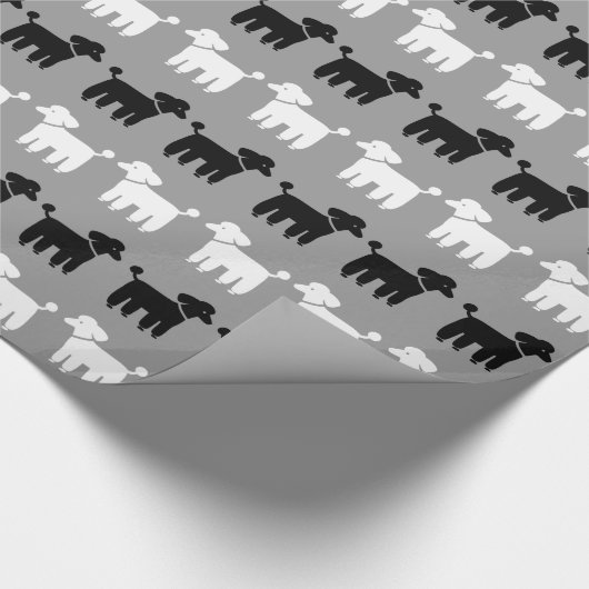 Poodles Pattern Geschenkpapier (Ecke)