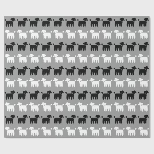 Poodles Pattern Geschenkpapier (Flach)