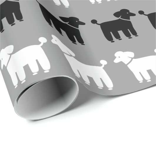 Poodles Pattern Geschenkpapier (Rolleneckpunkt)