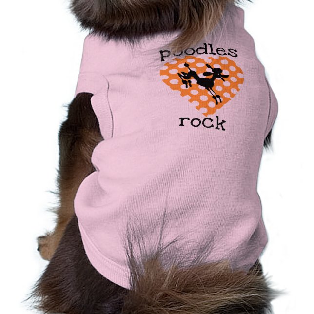 Poodles Rock Hund Hemden (Schwarz)