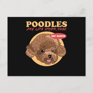 Poodles sind schlauer Hundebesitzer Poodle Postkarte
