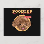 Poodles sind schlauer Hundebesitzer Poodle Postkarte (Vorderseite)