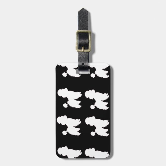 Poodles Travel Gepäckmarke Gepäckanhänger (Vorderseite vertikal)