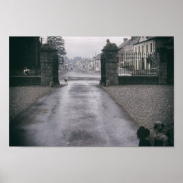 Poodles Vintag Inspiriert Town Niedlich Poodle Dog Poster