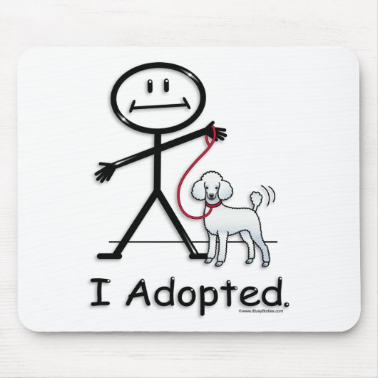 PoodleWhite Mousepad (Vorne)