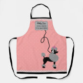 Poodrock Niedlich Custom Retro 50er Hund Groomer Schürze (Vorderseite)
