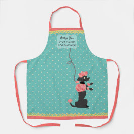 Poodrock Retro 50er Dog Groomer Custom Aquamarin Schürze