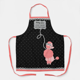 Poodrock Retro 50er Dog Groomer Custom Black Schürze