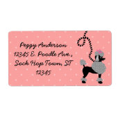 Poodrock Retro Rosa und Schwarzer 50er Personalisi (Vorne)