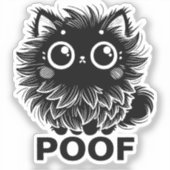 Poof Cat Aufkleber (Vorderseite)