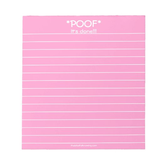 *POOF* Es ist fertig!!! Notizblock (Vorderseite)