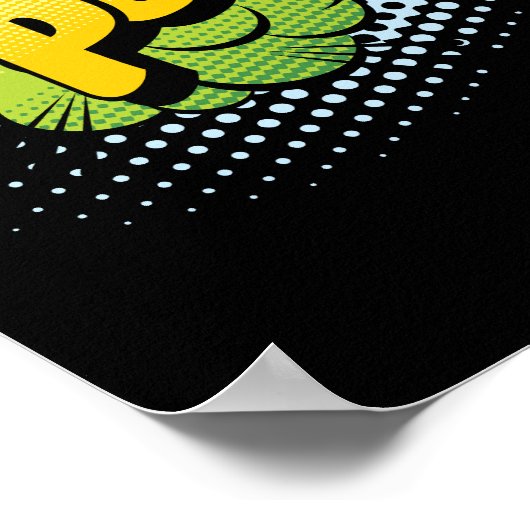 Poof! Magischer Pop Art Comic Explosion Poster (Ecke)