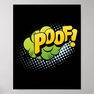 Poof! Magischer Pop Art Comic Explosion Poster
