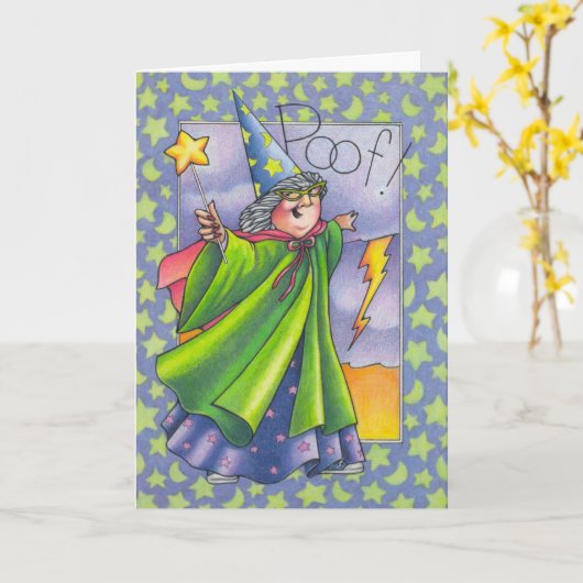 Poof!  Sie sind älter Karte (Gelbe Blume)