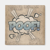 POOF! Vintages Comic Buch Steampunk Pop Kunst Magnet (Vorne)