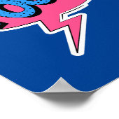 Poof! Whimsischer Pop Art Comic Burst Poster (Ecke)