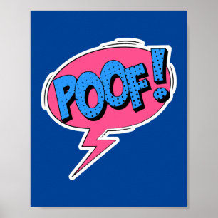 Poof! Whimsischer Pop Art Comic Burst Poster