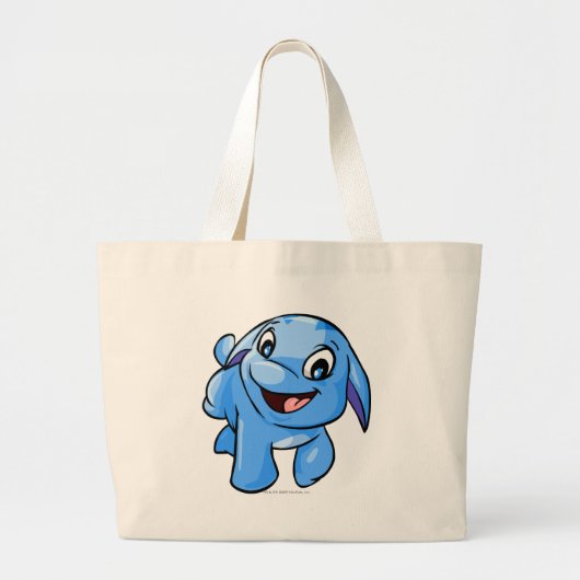 Poogle Blau Jumbo Stoffbeutel (Vorne)
