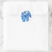 Poogle Blue Runder Aufkleber (Tasche)