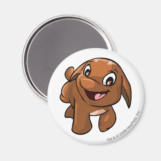 Poogle Brown Magnet (Vorderseite/Rückseite)