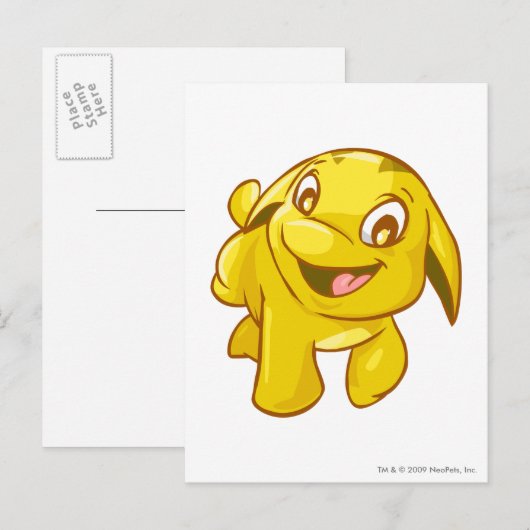 Poogle Gold Postkarte (Vorne/Hinten)