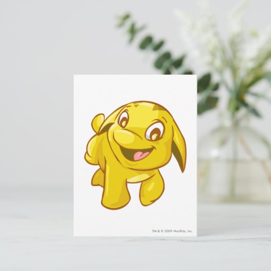 Poogle Gold Postkarte (Stehend Vorderseite)