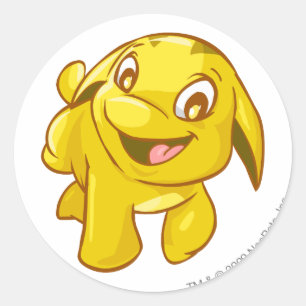 Poogle Gold Runder Aufkleber