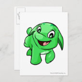 Poogle Green Postkarte (Vorne/Hinten)