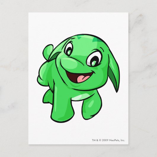 Poogle Green Postkarte (Vorderseite)