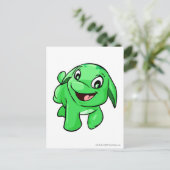 Poogle Green Postkarte (Stehend Vorderseite)