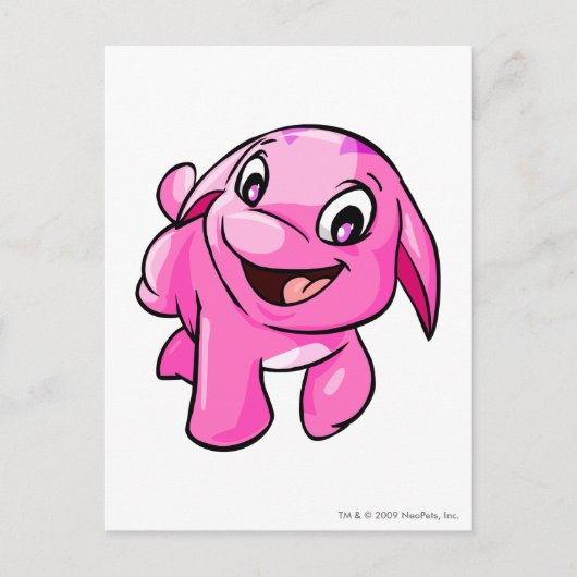 Poogle Rosa Postkarte (Vorderseite)