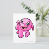 Poogle Rosa Postkarte (Stehend Vorderseite)