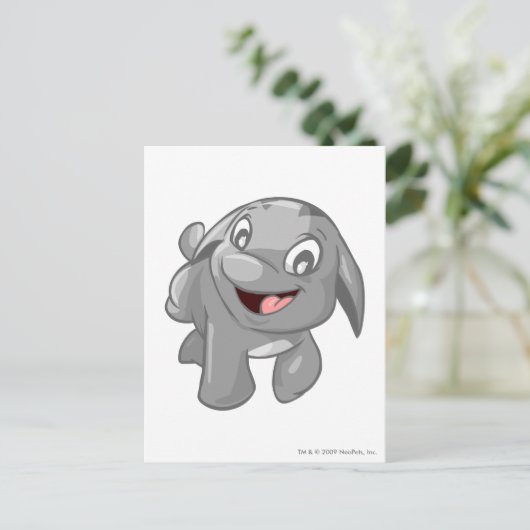 Poogle Silver Postkarte (Stehend Vorderseite)