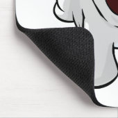 Poogle Weiß Mousepad (Ecke)