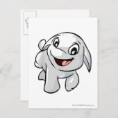 Poogle White Postkarte (Vorne/Hinten)