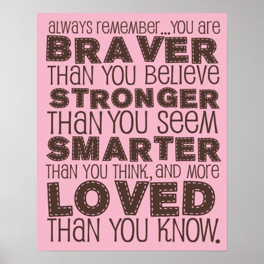 Pooh Bear Zitat Poster (Vorne)