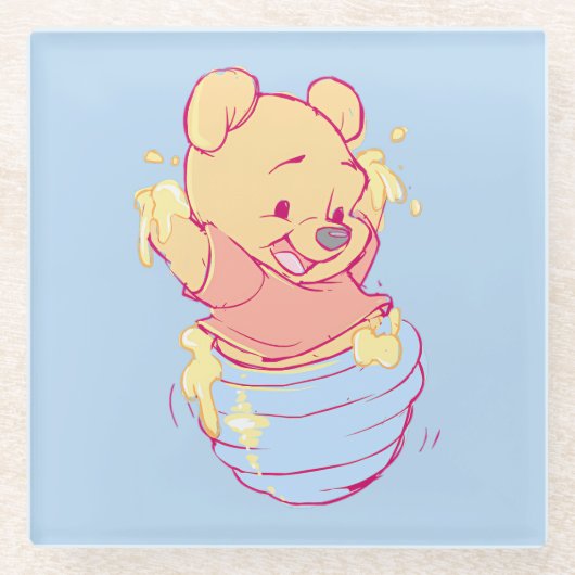 Pooh Glasuntersetzer (Vorderseite)