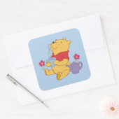Pooh Quadratischer Aufkleber (Umschlag)