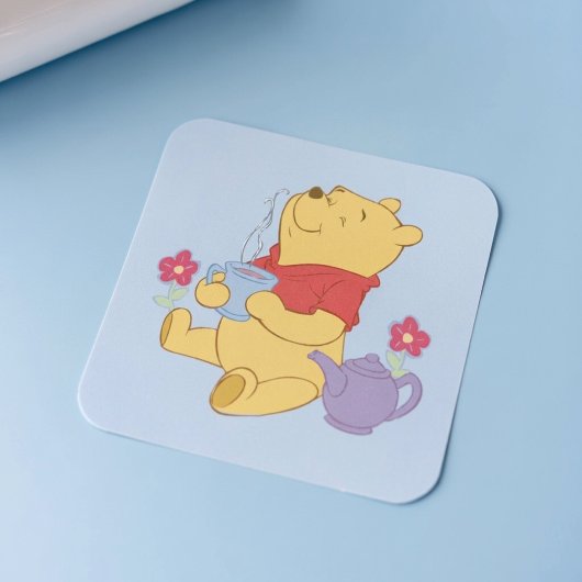 Pooh Quadratischer Aufkleber