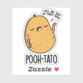 Pooh-tato Funny Potato Pun Aufkleber (Blatt)