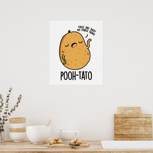 Pooh-tato Funny Potato Pun Poster (Küche)